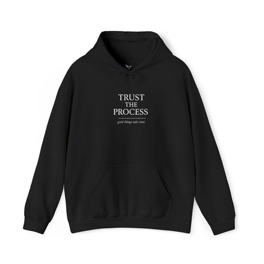 Trust the Process Hoodie — Motivational Black Pullover
