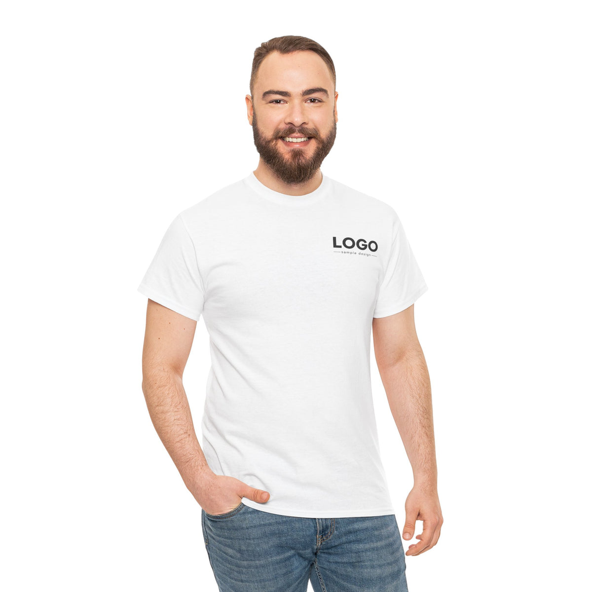 Logo Minimalist T‑Shirt — Small Chest & Back Print