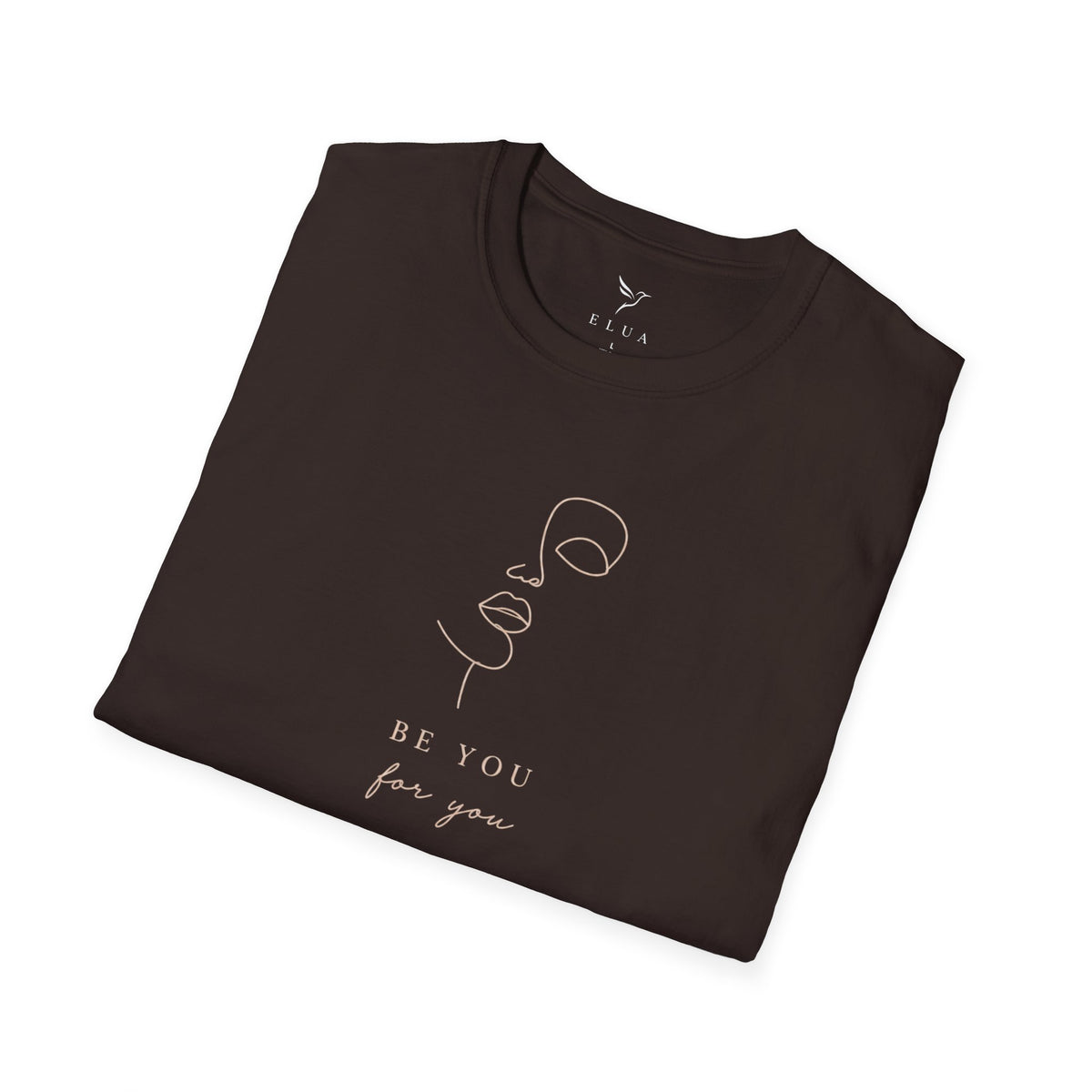 T-Shirt — Minimal Line Art "Be You for You" Self-Love Tee