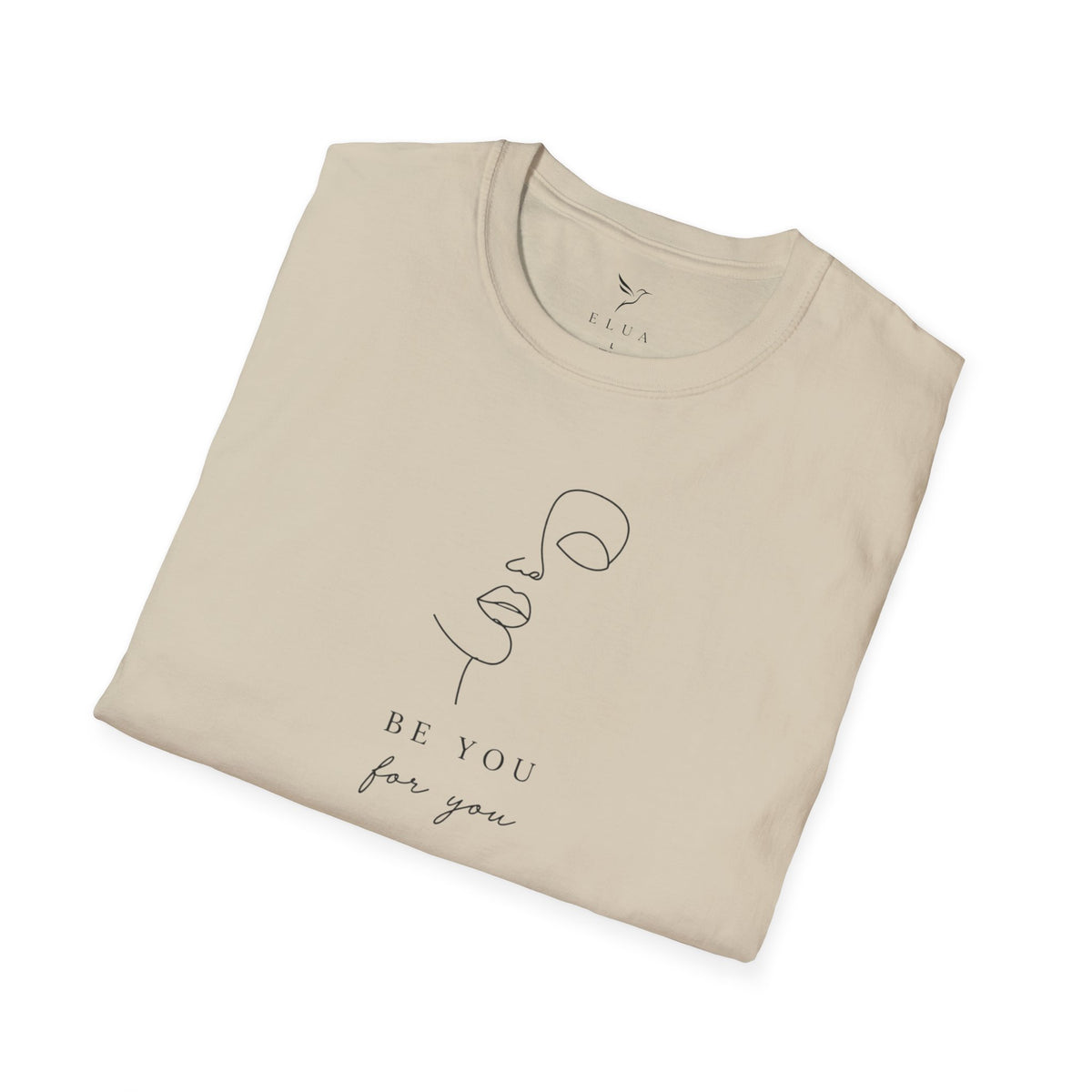 T-Shirt — Minimal Line Art "Be You for You" Self-Love Tee