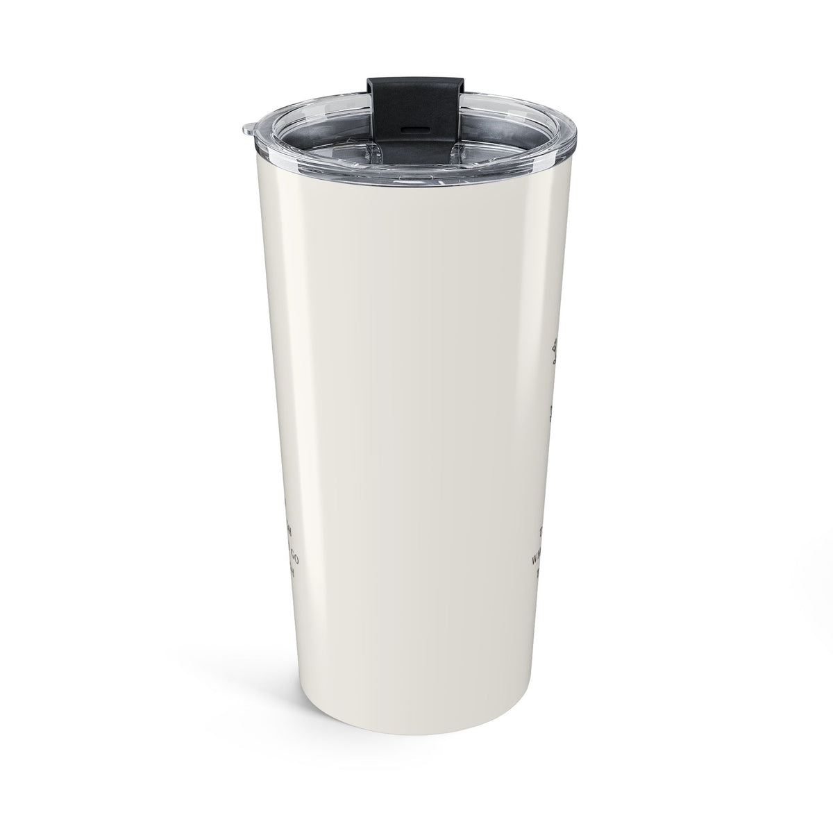 20oz Insulated Travel Tumbler — Cream Stainless Steel Cup