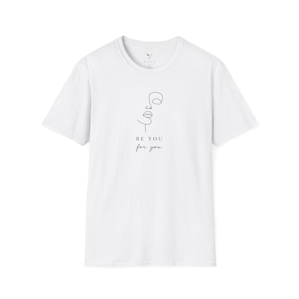 T-Shirt — Minimal Line Art "Be You for You" Self-Love Tee