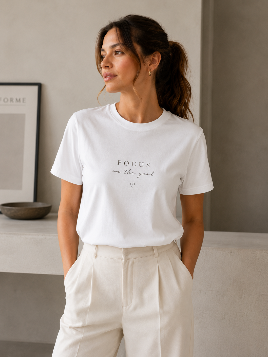 Focus On The Good Tee — Minimal Inspirational Graphic T-Shirt