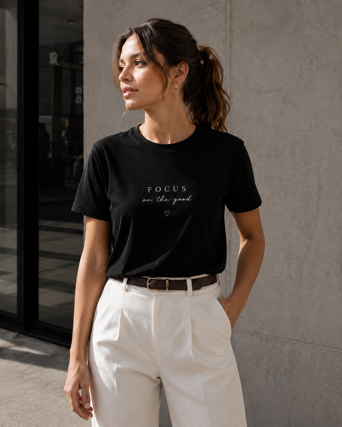 Focus On The Good Tee — Minimal Inspirational Graphic T-Shirt