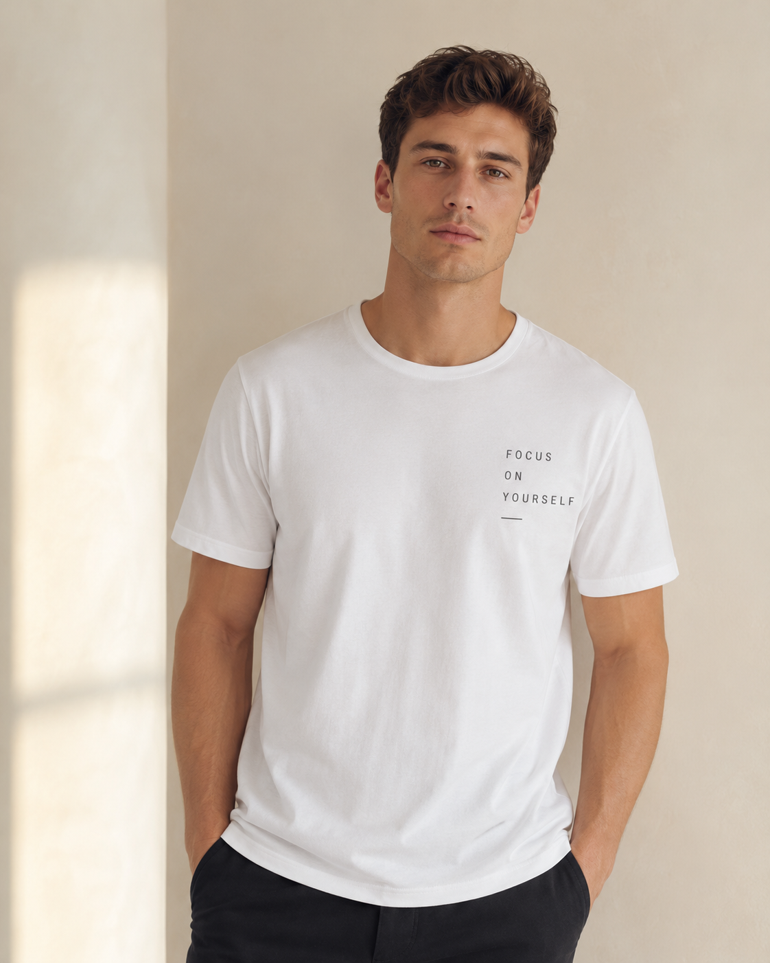 Focus On Yourself T‑Shirt — Minimalist Self‑Care Tee
