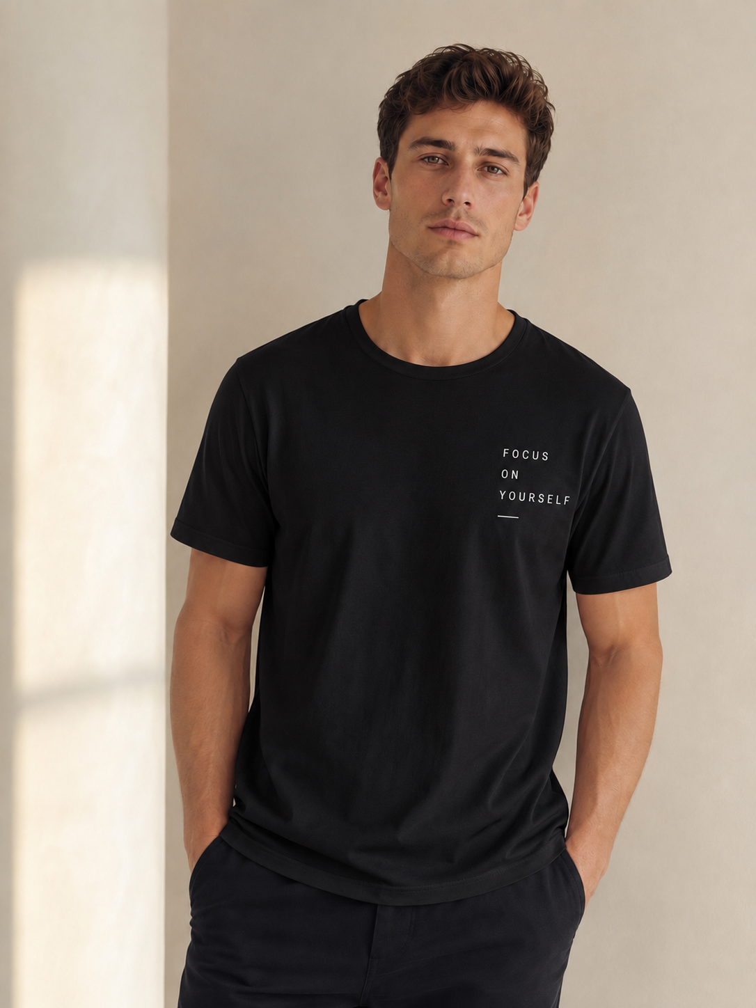 Focus On Yourself T‑Shirt — Minimalist Self‑Care Tee