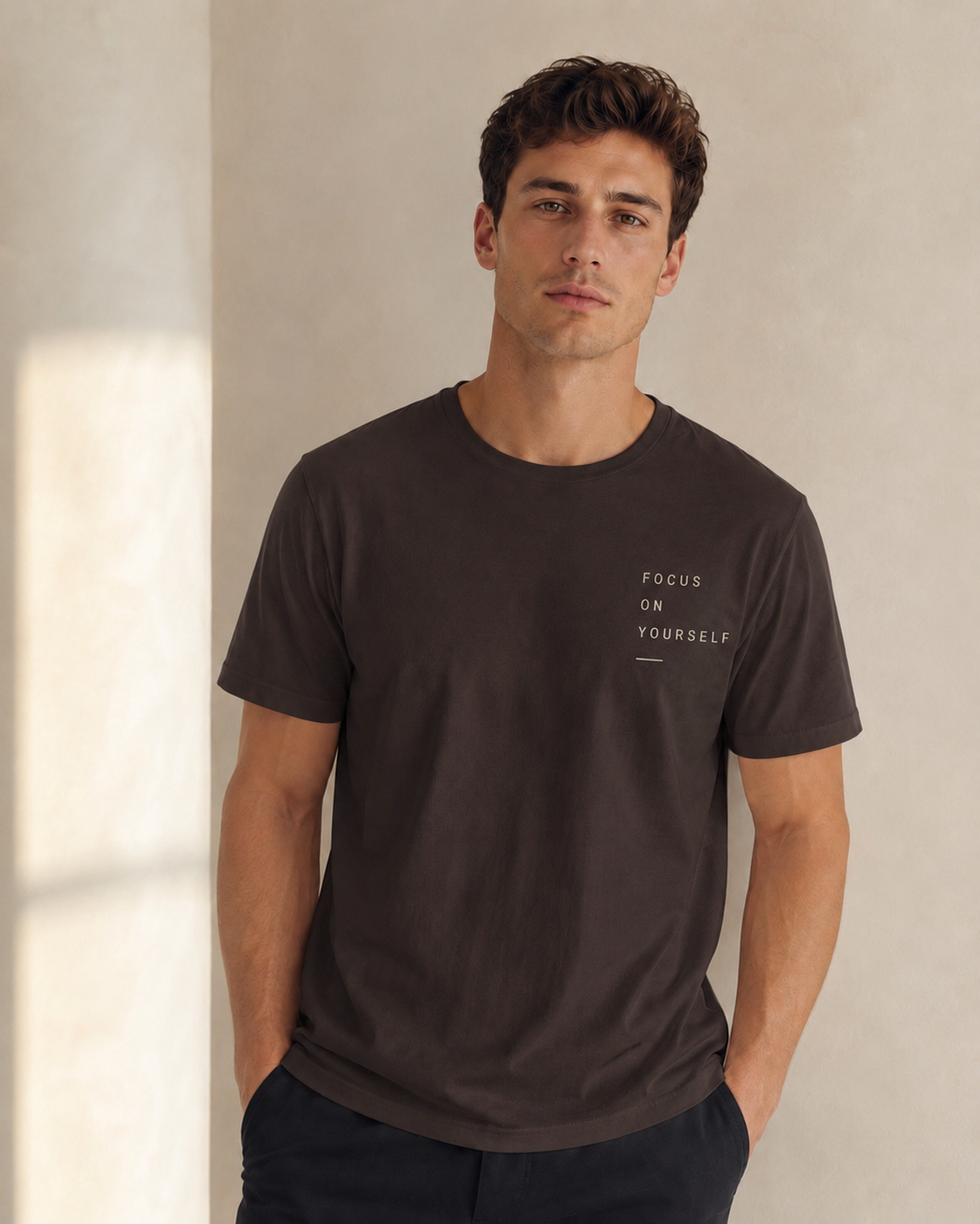 Focus On Yourself T‑Shirt — Minimalist Self‑Care Tee