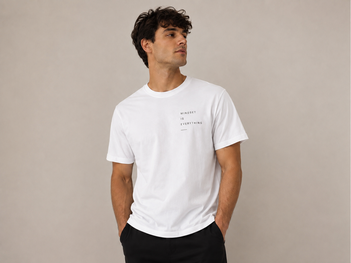 Mindset Is Everything Minimalist T‑Shirt — Inspirational Graphic Tee