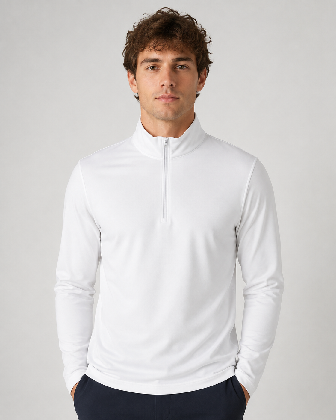 Minimal Sporty Elegance - Quarter-Zip