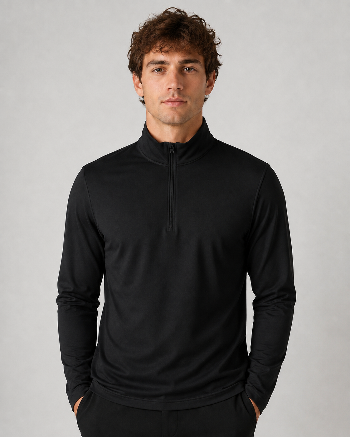 Minimal Sporty Elegance - Quarter-Zip