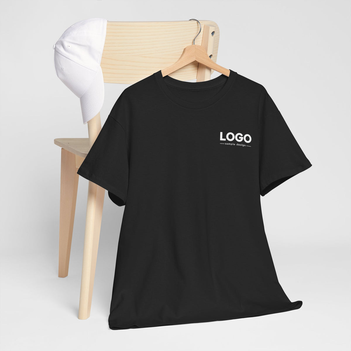 Logo Minimalist T‑Shirt — Small Chest & Back Print