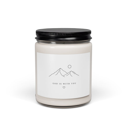 Soy Candle — "God Is With You" Mountain Scented Candle, 9 oz