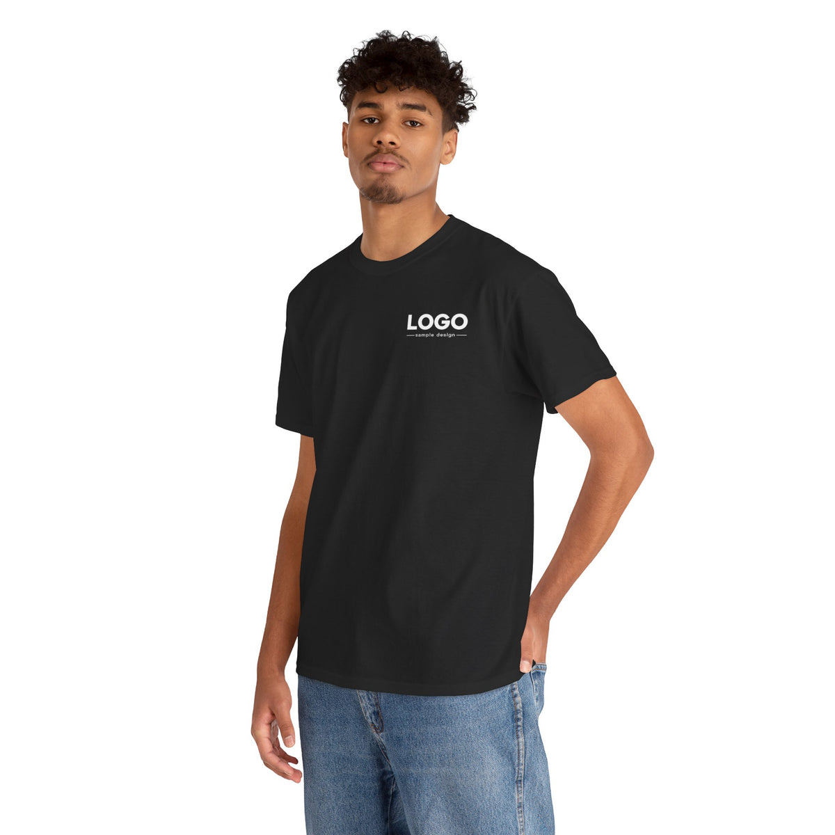 Logo Minimalist T‑Shirt — Small Chest & Back Print