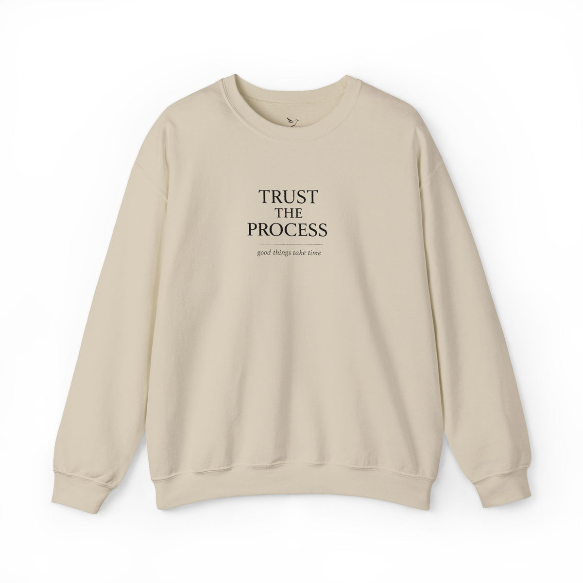 Trust The Process Crewneck Sweatshirt — Minimal Motivational Pullover