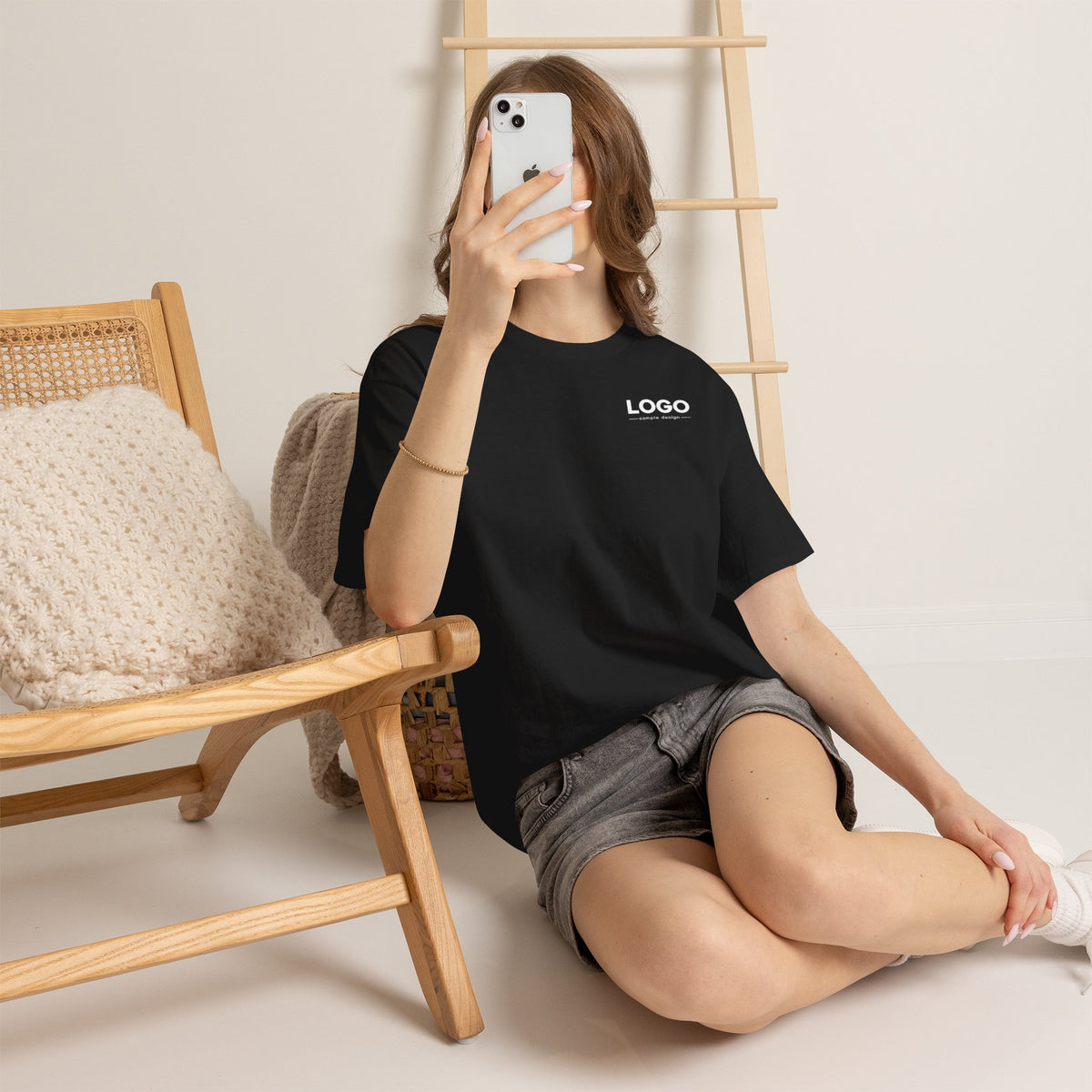 Logo Minimalist T‑Shirt — Small Chest & Back Print