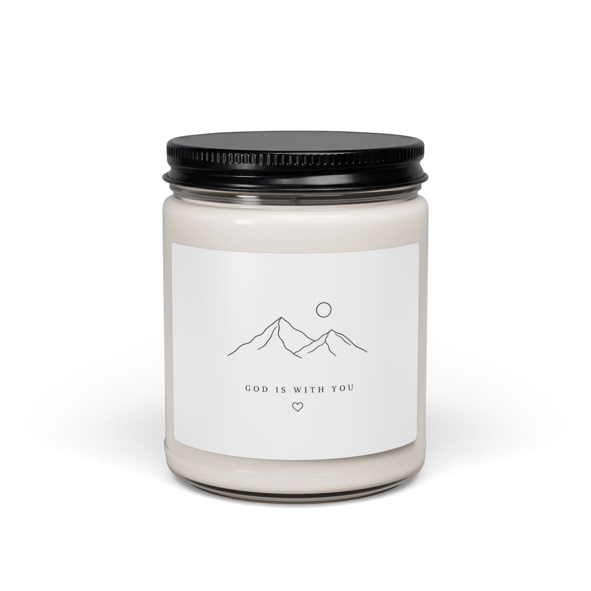 Soy Candle — "God Is With You" Mountain Scented Candle, 9 oz