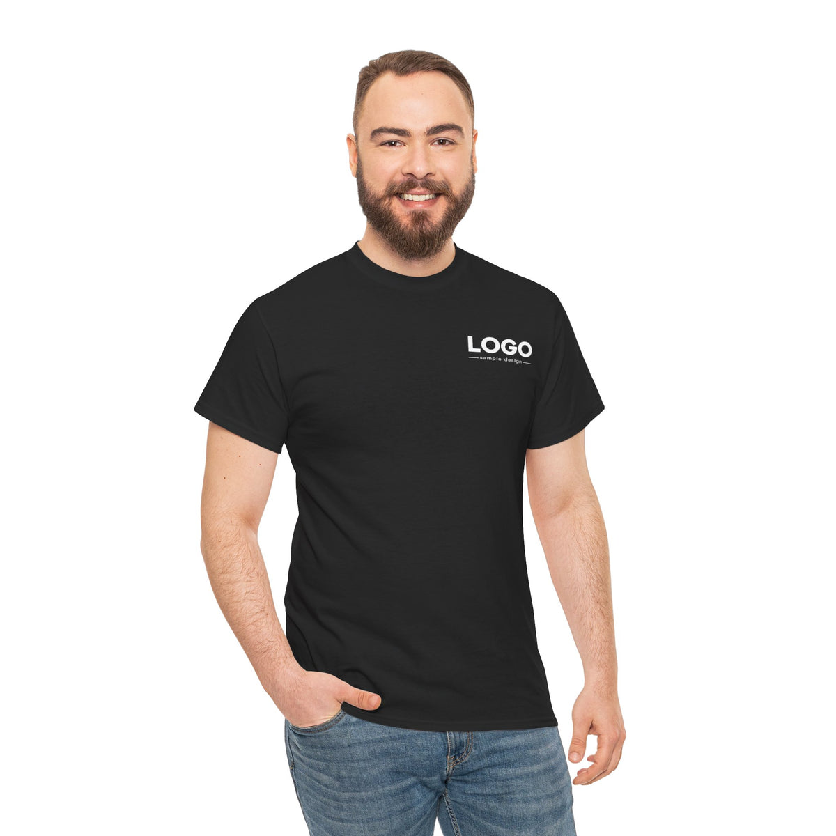 Logo Minimalist T‑Shirt — Small Chest & Back Print